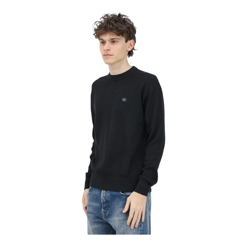 Maglioni Uomo Calvin Klein - Casual Texture Sweater - Nero