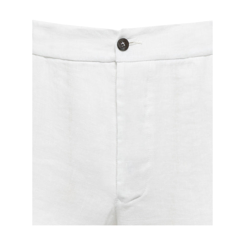 Pantaloni Uomo Alpha Studio - Panta Lungo Lino Navetta - Bianco