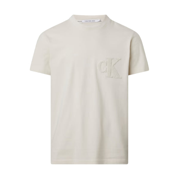 T-shirt Uomo Calvin Klein - Ck Chenille Tee - Beige