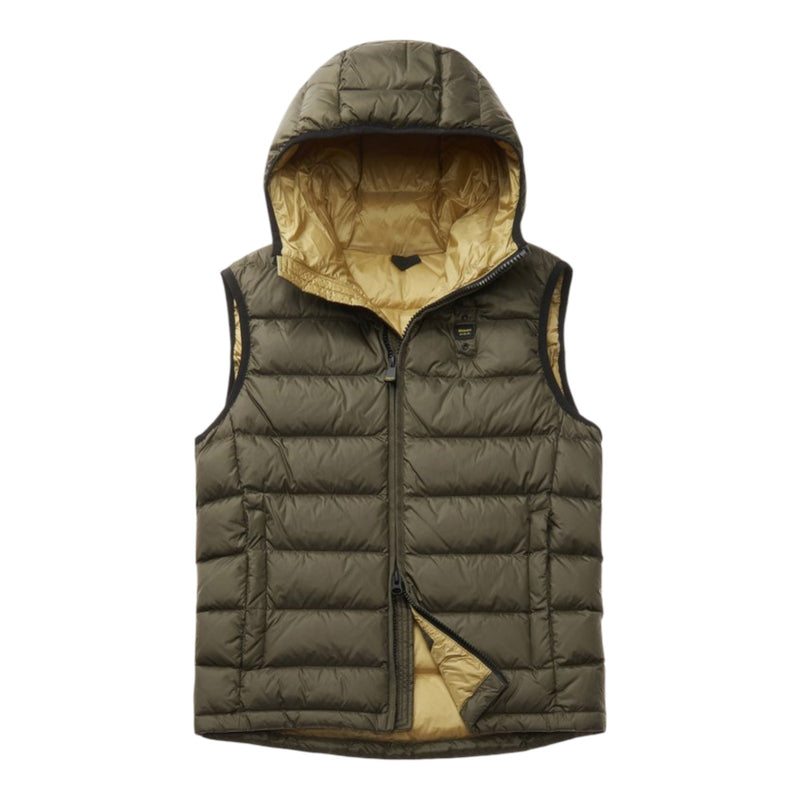 Gilet Uomo Blauer - Arden Smanicati Imbottito Piuma - Verde