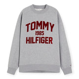 Felpe senza cappuccio Donna Tommy Hilfiger - Varsity Flock Rlxd Swt - Grigio