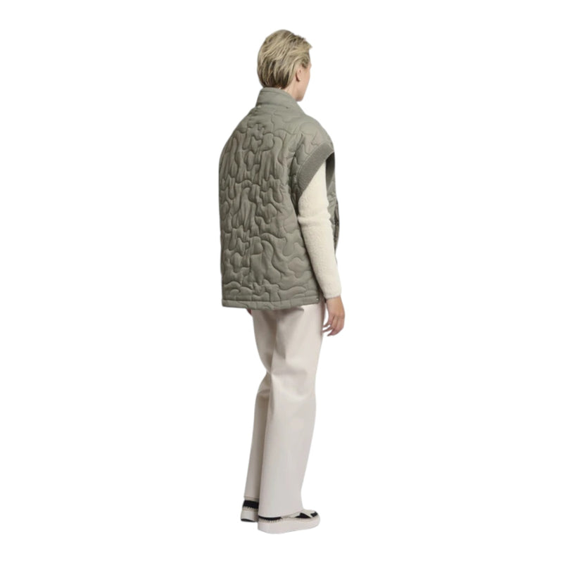 Gilet Donna RINO & PELLE - Quilted cape with zipper closure - Verde