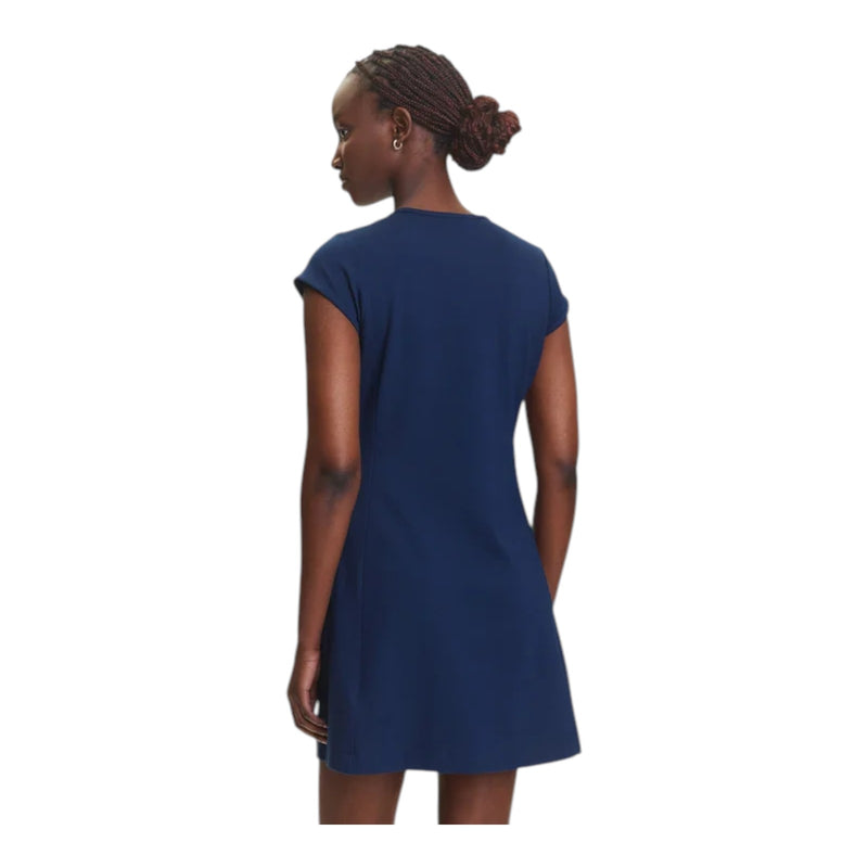 Vestiti casual Donna Calvin Klein - Punto Milano Ss Scoop Nk Dress - Blu