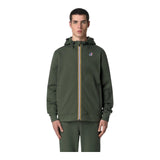 Felpe con cappuccio Uomo K-Way - Le Vrai Arroux Hv Poly Cotton - Verde militare