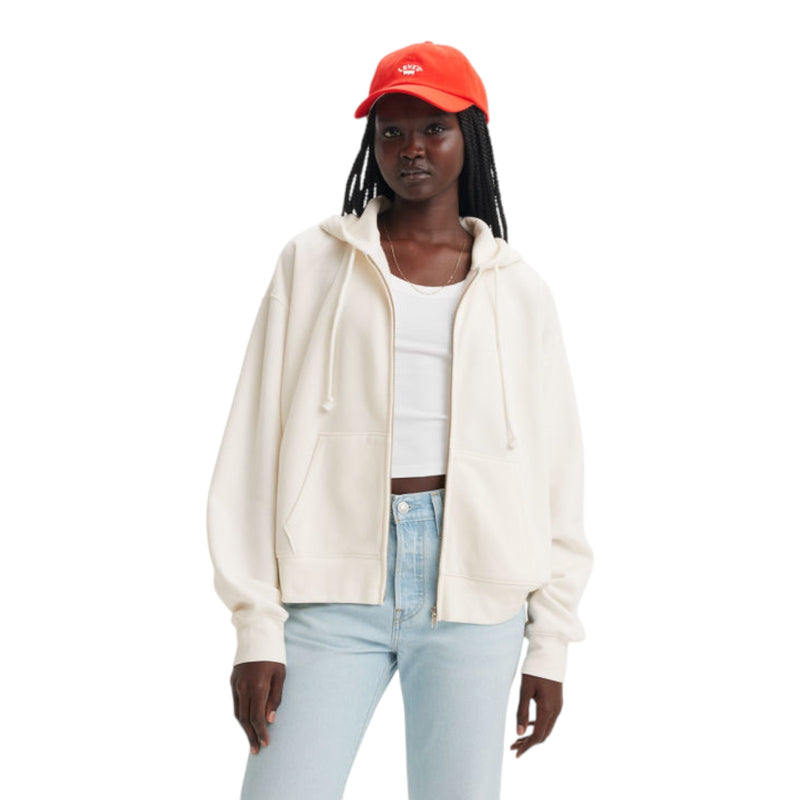 Felpe con cappuccio Donna Levi's - Everyday Zip Hoodie - Bianco