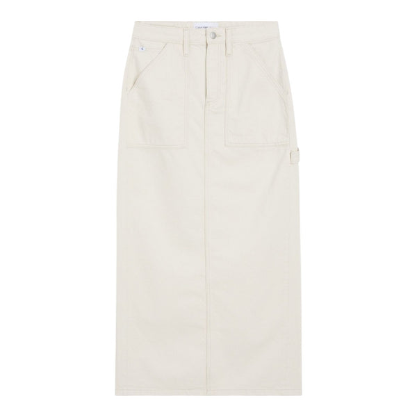 Gonne casual Donna Calvin Klein - Maxi Skirt Cargo Pockets - Bianco