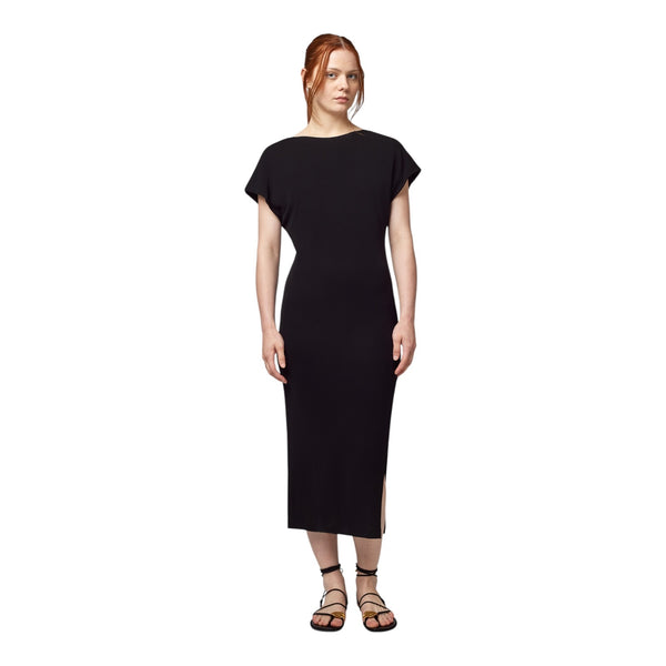 Vestiti casual Donna Alpha Studio - Abito Barca M/M Kimono Midi Viscosa Crepe - Nero
