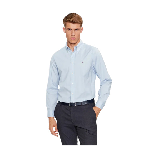 Camicie casual Uomo Tommy Hilfiger - Core Cl Flex Poplin Sf - Azzurro