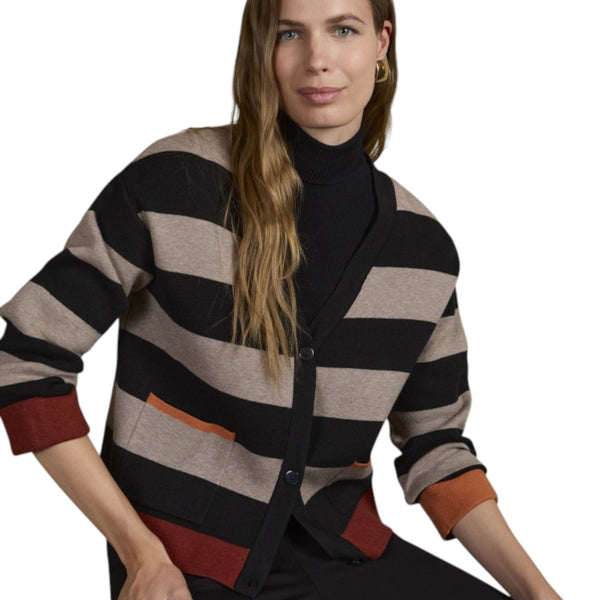 Cardigan Donna Surkana - Cardigan Con Scollo V - Nero