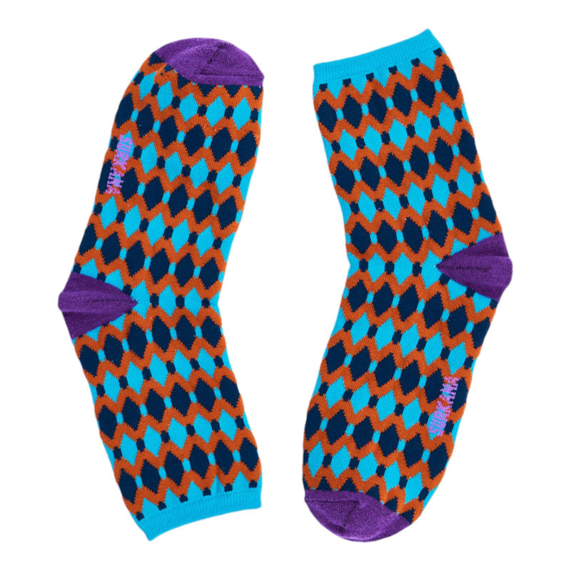Calzini Donna Surkana - Calzini medi con motivi jacquard - Multicolore