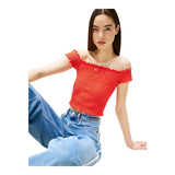 Canotte e top Donna Tommy Hilfiger - Tjw Crp Smock Top - Rosso