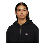 Felpe con cappuccio Donna Dickies - Oakport 1/4 Zip Hoodie W - Nero