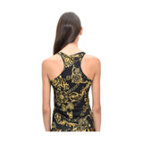 Canotte e top Donna Versace - Top Jersey Baroque - Nero