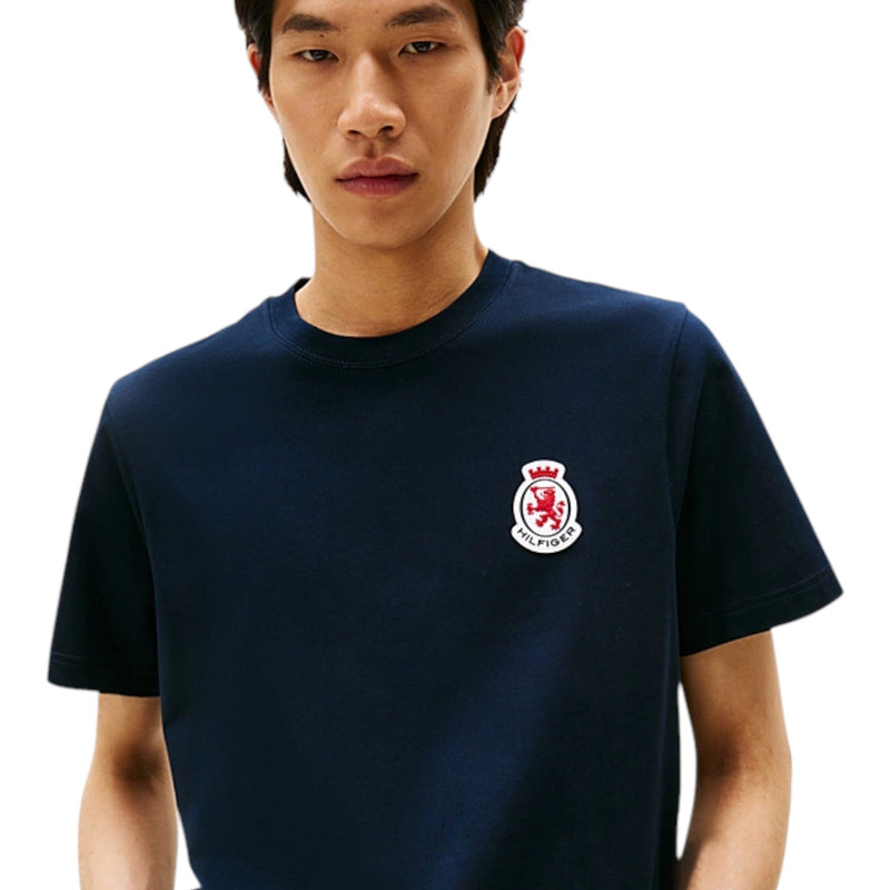T-shirt Uomo Tommy Hilfiger - Rwb Crest Tee - Blu