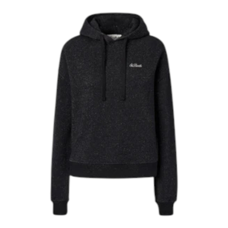 Felpe con cappuccio Ragazza Mc2 Saint Barth - Girl Sweatshirt In Lurex Fleece - Nero
