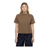 T-shirt Donna Dickies - Oakport Boxy Ss Tee - Marrone