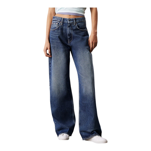 Jeans Donna Calvin Klein - The Wide Leg Tinted Horseshoe - Blu