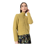 Cardigan Donna Surkana - Cardigan con scollo a V e bottoni - Verde