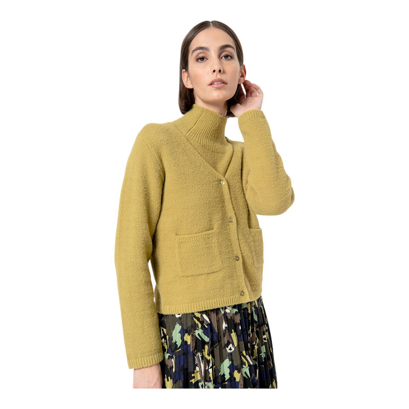 Cardigan Donna Surkana - Cardigan con scollo a V e bottoni - Verde
