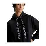 Felpe con cappuccio Donna Calvin Klein - Logo Drawcord Hoodie - Nero