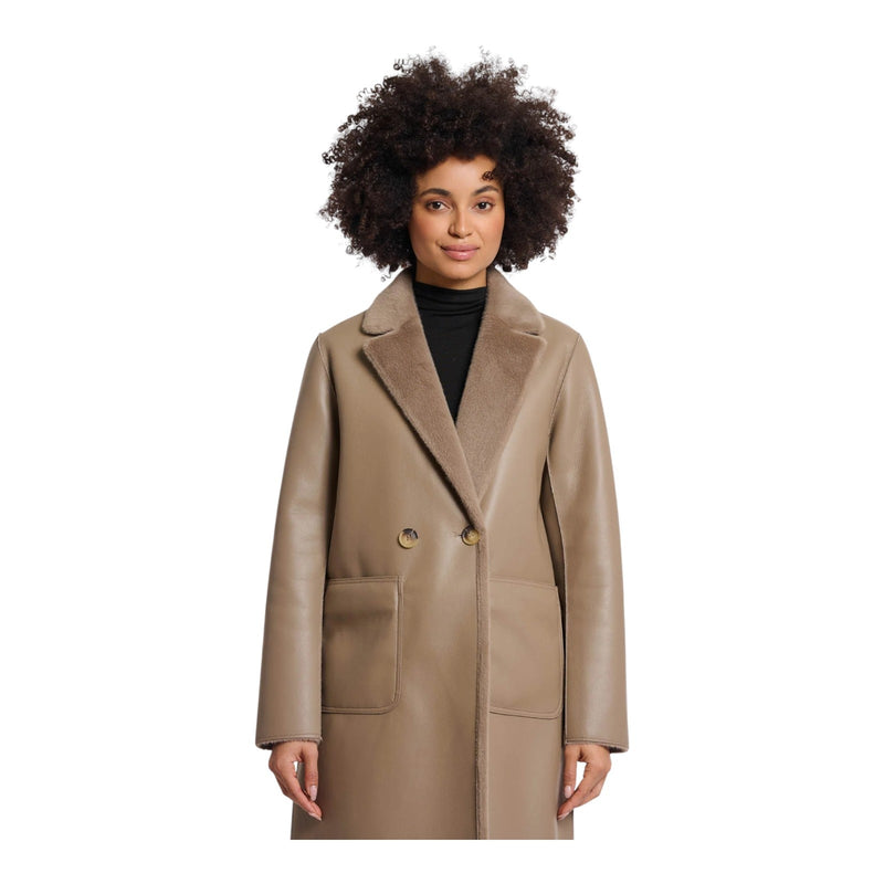 Cappotti Donna RINO & PELLE - Reversible double breasted coat - Beige