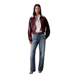 Giubbini Donna Calvin Klein - A-Crppd Crnkl Fx Lth - Bordeaux
