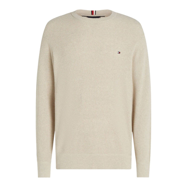 Maglie a manica lunga Uomo Tommy Hilfiger - Refined Structure Crew Nk - Beige