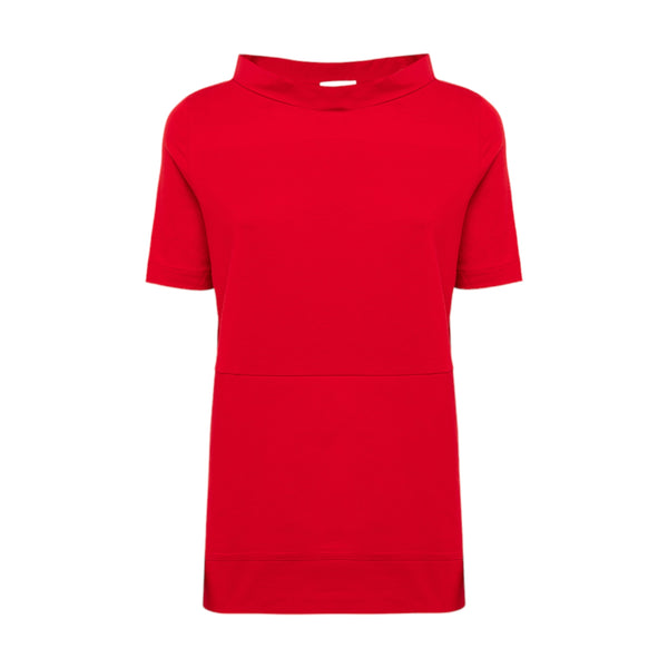 T-shirt Donna Alpha Studio - Collo Tiffany M/M Jersey Shapes - Rosso