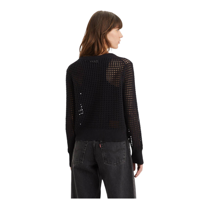 Maglie Donna Levi's - Superbloom Crochet Ls Caviar - Nero