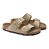 Sandali Donna Birkenstock - Arizona Big Buckle Nubuck Leather - Beige