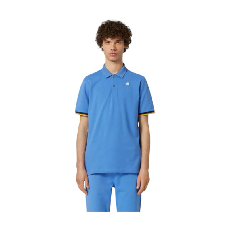 Polo Uomo K-Way - Polo Manica Corta Vincent - Azzurro