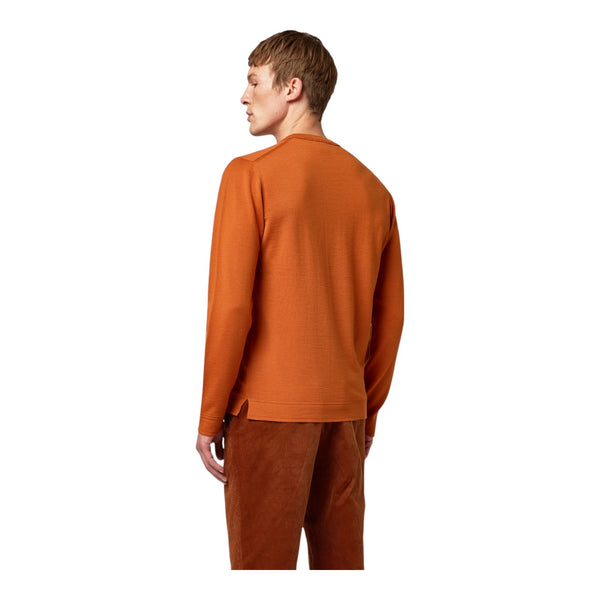 Maglioni Uomo Alpha Studio - Girocollo M/L Slim Merinos - Arancione
