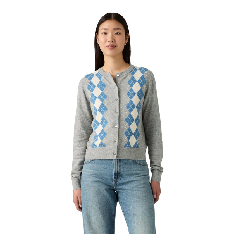 Cardigan Donna Levi's - Super Soft Crewneck - Grigio