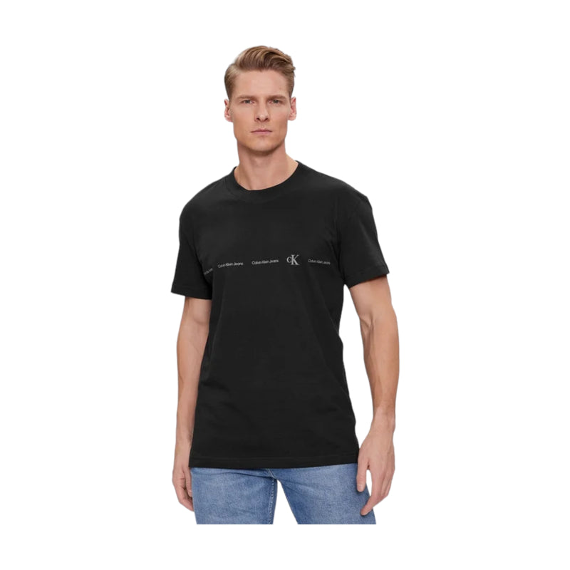 T-shirt Uomo Calvin Klein - Logo Repeat Tee - Nero