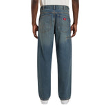 Jeans Uomo Dickies - 958 Baggy Tapered Work Jeans Khaki Tinted Blue - Denim