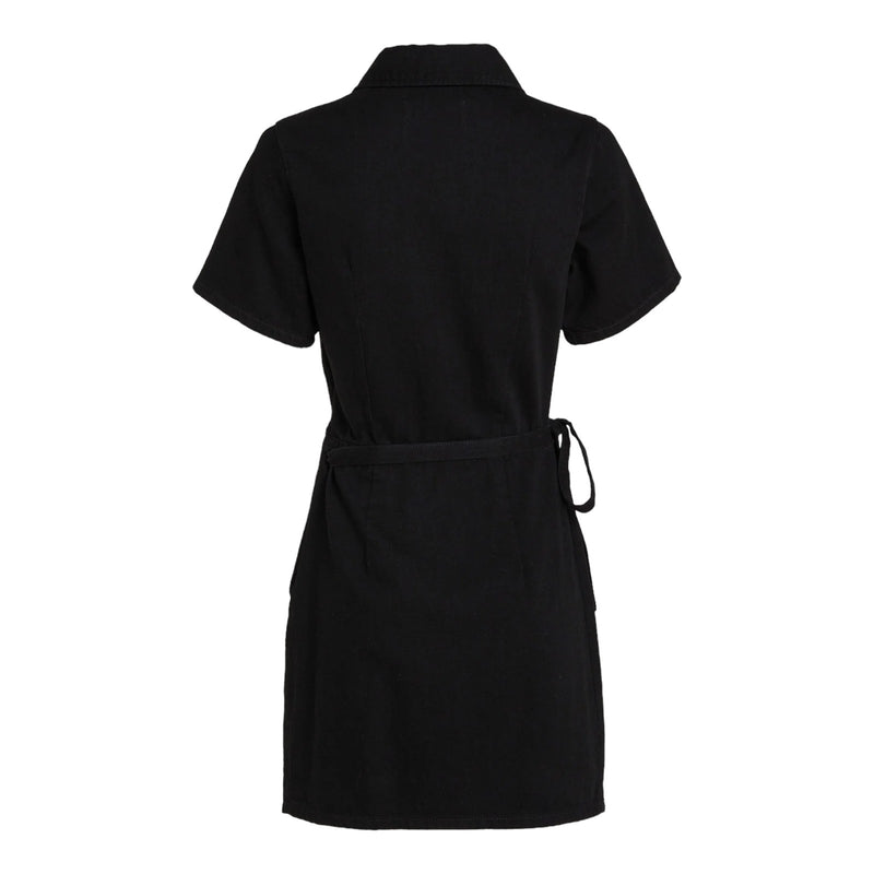 Vestiti casual Donna Calvin Klein - Short Sleeve Wrap Dress - Nero