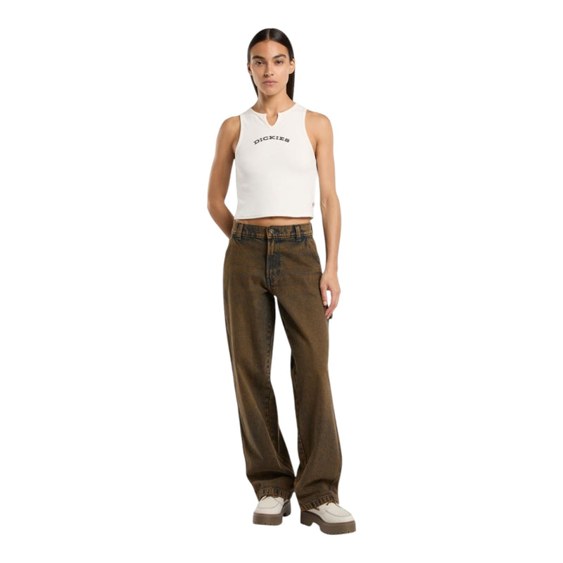 Canotte e top Donna Dickies - V Neck Top W - Bianco