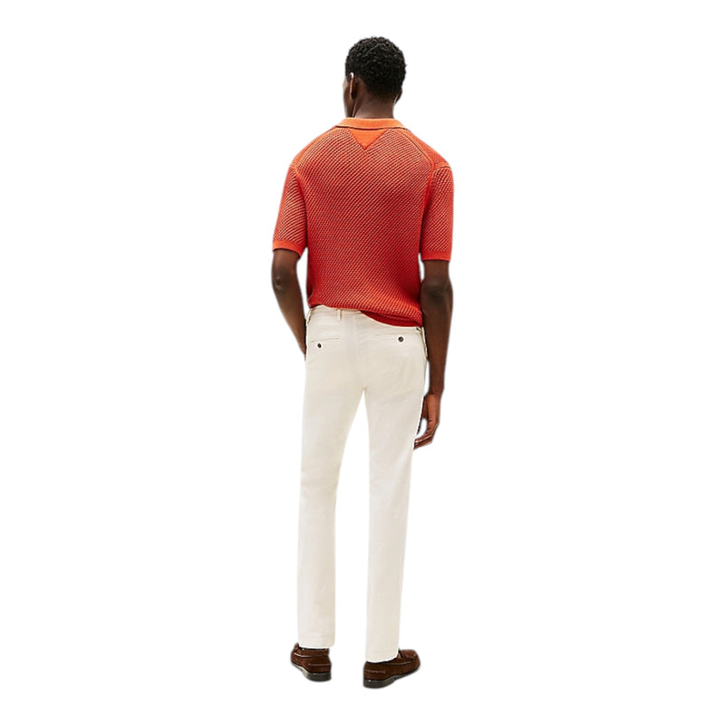 Pantaloni Uomo Tommy Hilfiger - Bleecker Printed Structure Chino - Bianco