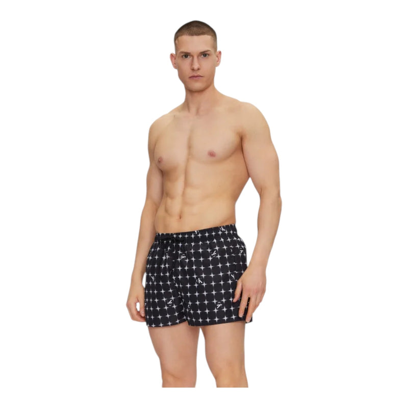 Pantaloncini e calzoncini Uomo Calvin Klein - Short Drawstring-Print Monogram - Nero