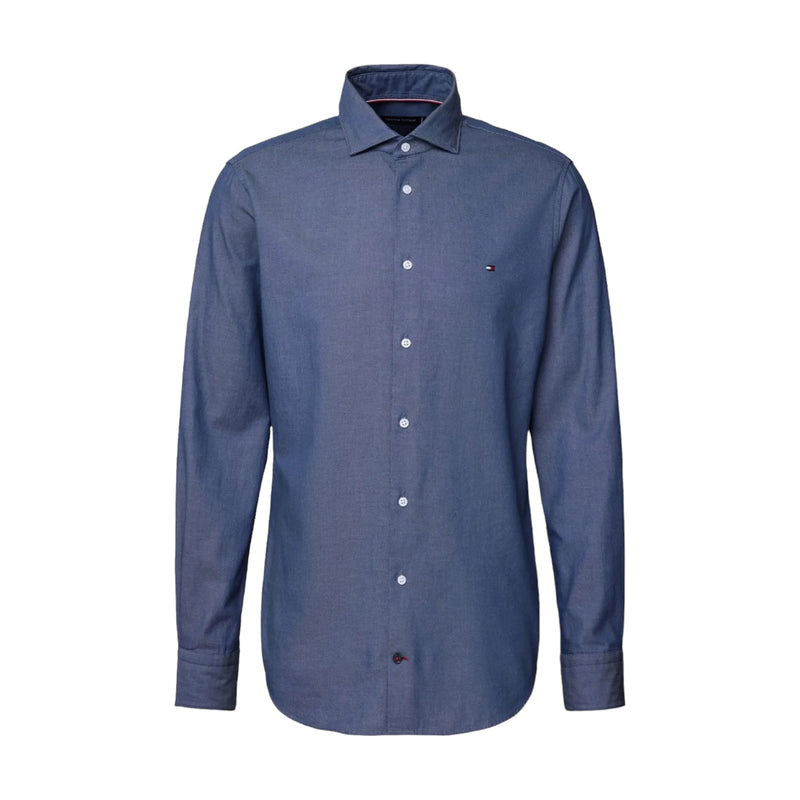 Camicie casual Uomo Tommy Hilfiger - Cl-W Fine Twill Soli - Blu