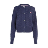 Cardigan Donna Tommy Hilfiger - Tjw Badge Cable Cardigan - Blu