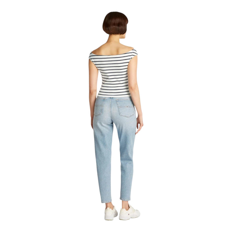 Canotte e top Donna Tommy Hilfiger - Tjw Boat Neck Top Ss Ext - Bianco
