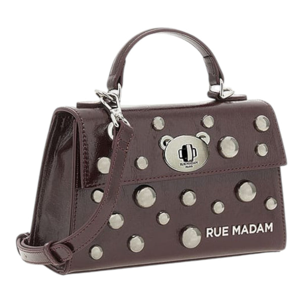 Borse a mano Donna Rue Madam Paris - Mini Teddy Studs Handbag - Bordeaux