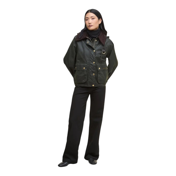 Giubbini Donna Barbour - Reighton Wax - Verde