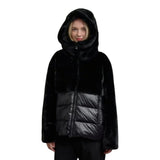 Giubbini Donna Blauer - Fanevil Giubbetto Nylon Con Pelliccia Eco - Nero