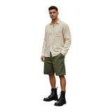 Bermuda Uomo Impure - Fatigue Short Comf.cotton Slub F/D Mil.green - Verde