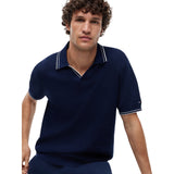 Polo Uomo Tommy Hilfiger - Dc Medium Texture Polo - Blu
