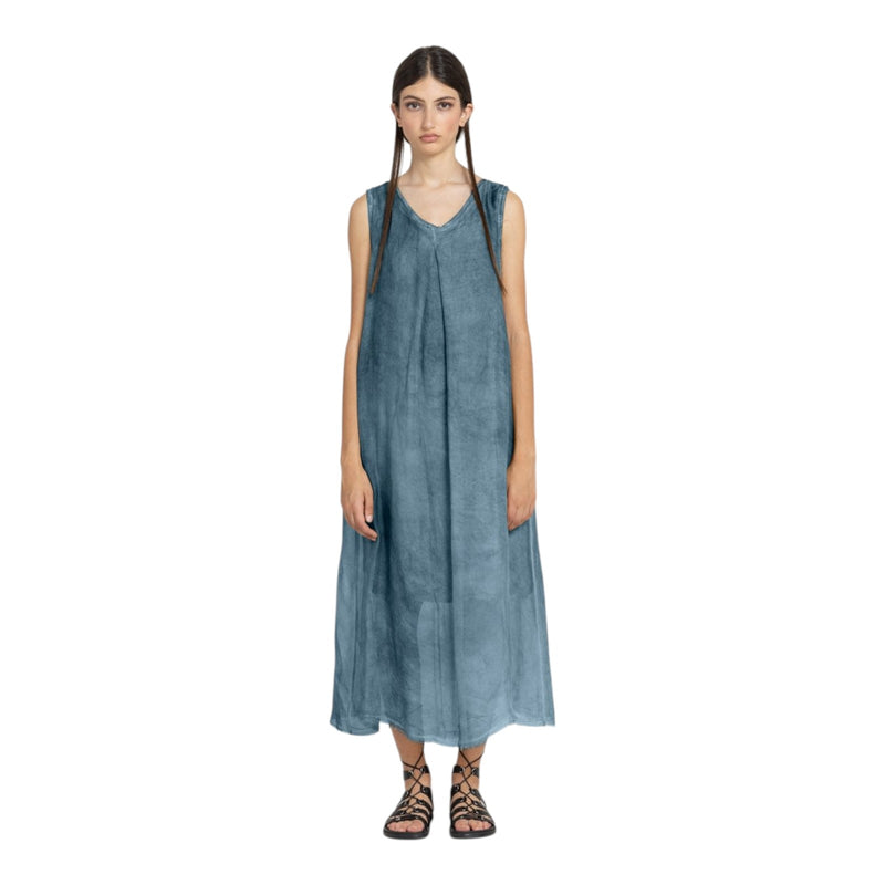 Vestiti casual Donna Sanctamuerte - Abito Smanicato Lungo - Indaco