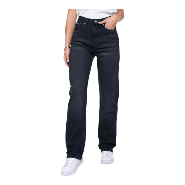 Jeans Donna Calvin Klein - High Rise Straight - Nero