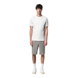 T-shirt Uomo K-Way - Odom Jersey Micro Lettering - Bianco